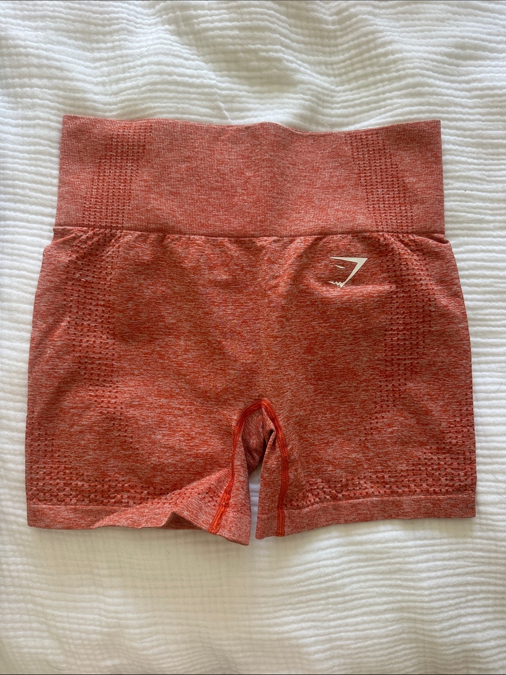 Gymshark Seamless High-Waist Bike Shorts in Coral Red